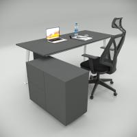 Smart Çalışma Masası Antrasit (80cm Alt Etajerli)