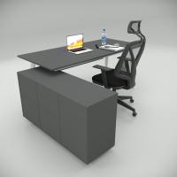 Smart Çalışma Masası Antrasit (120cm Alt Etajerli)