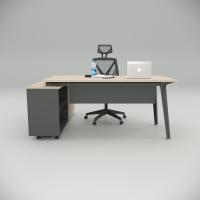 Smart Çalışma Masası Meşe (160cm Alt Etajerli)