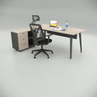 Smart Çalışma Masası Meşe (80cm Alt Etajerli)